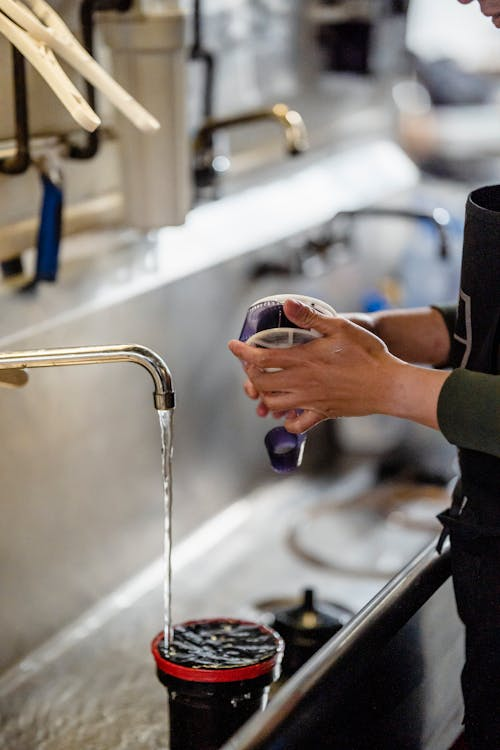 a person holding a reel