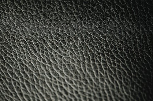 a closeup shot of black synthetic leather