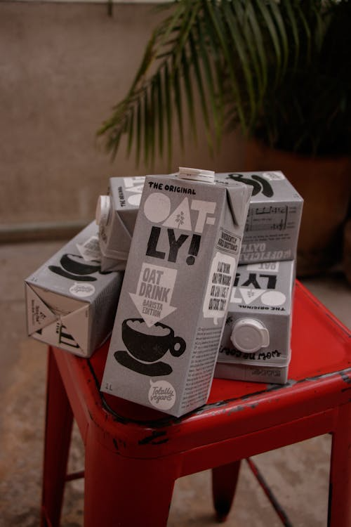 An image of milk boxes