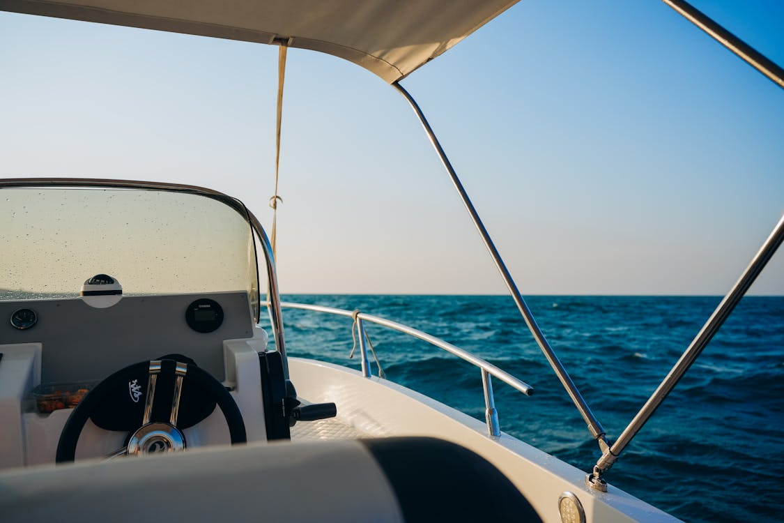 Steering wheel of a boat