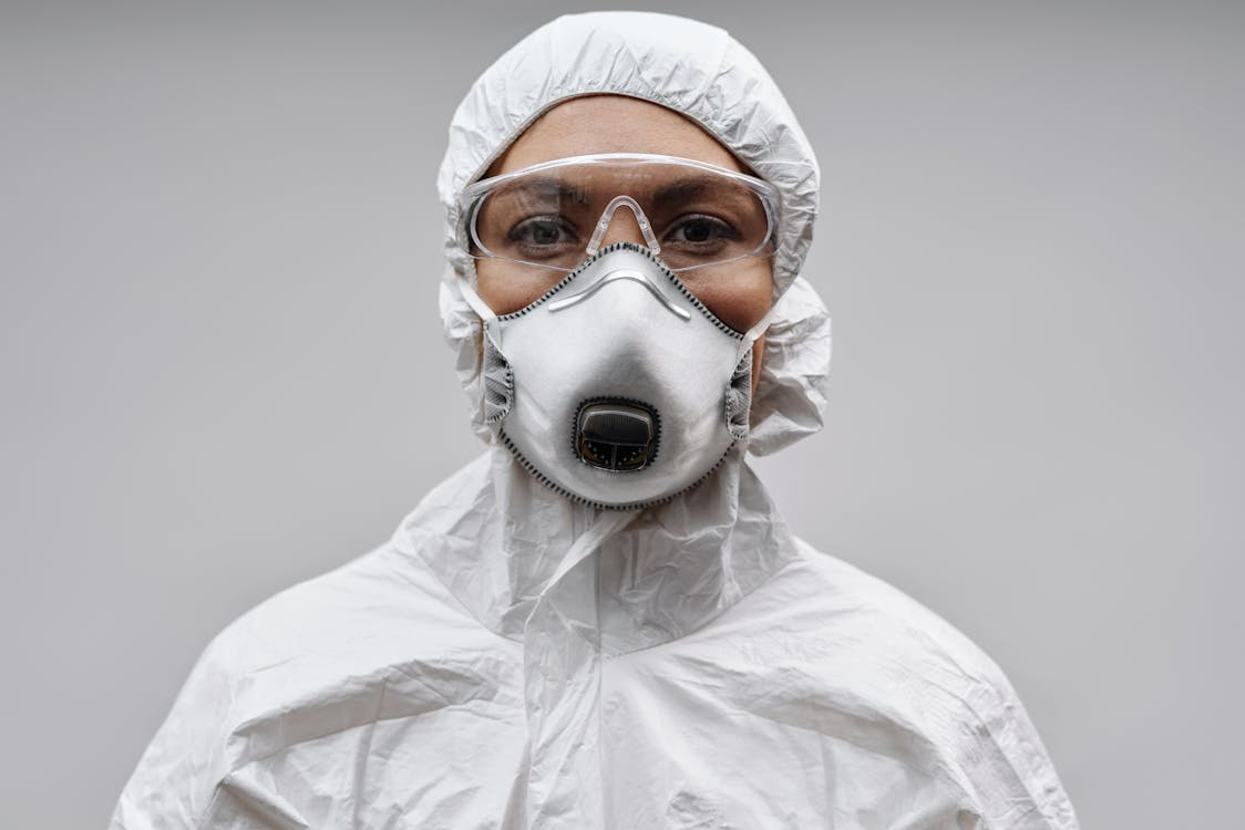 A person in protective gear