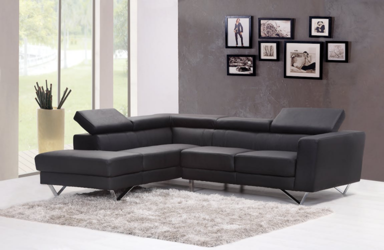 A leather sofa