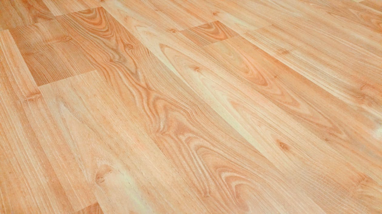 A close-up of a hardwood floor