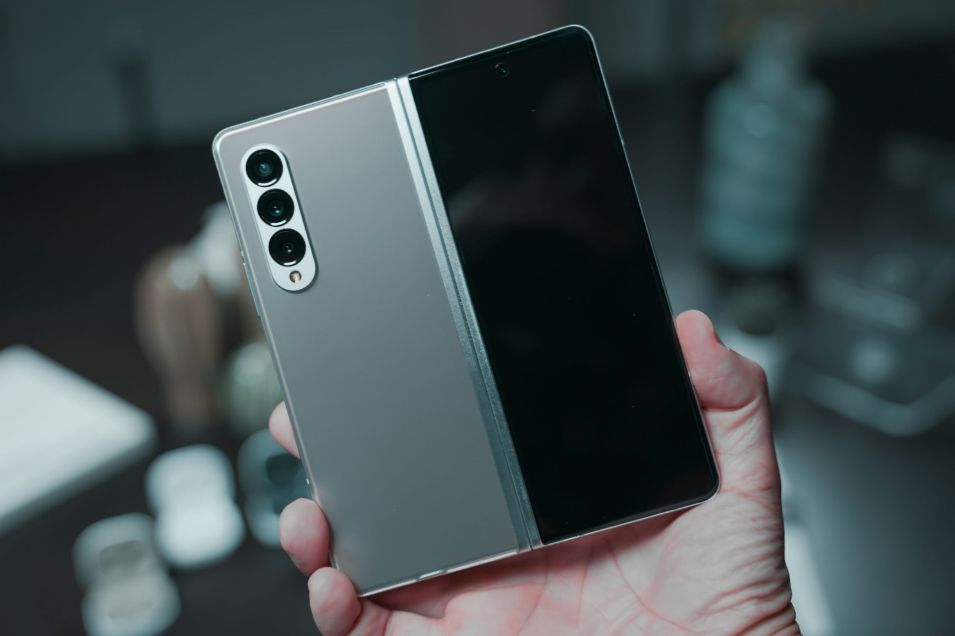 A foldable smartphone