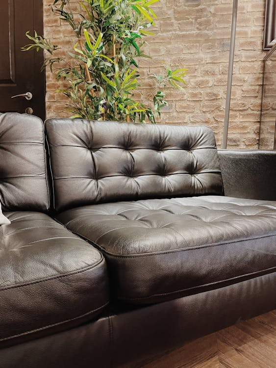 A leather couch