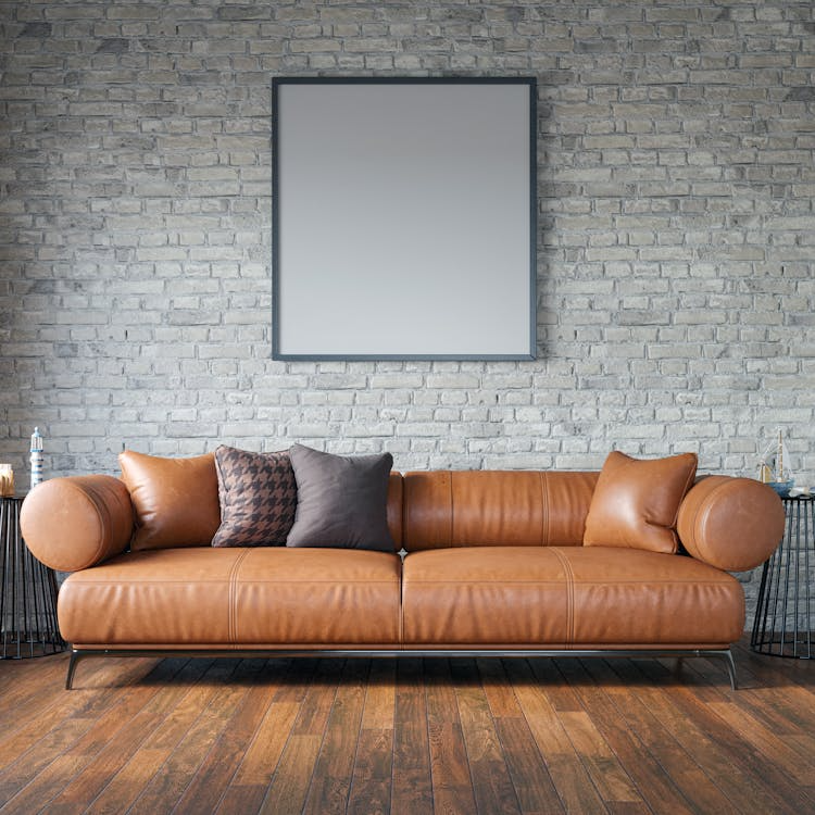 A leather couch