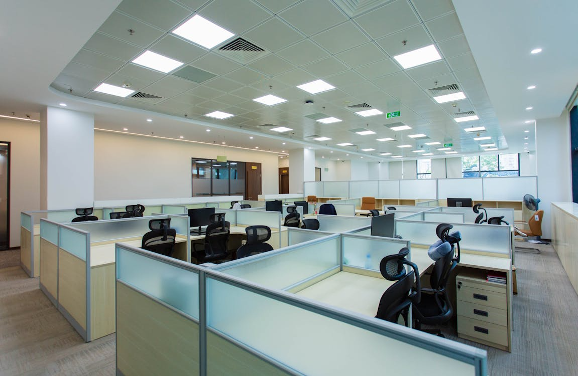 A view of an open plan office workspace2
