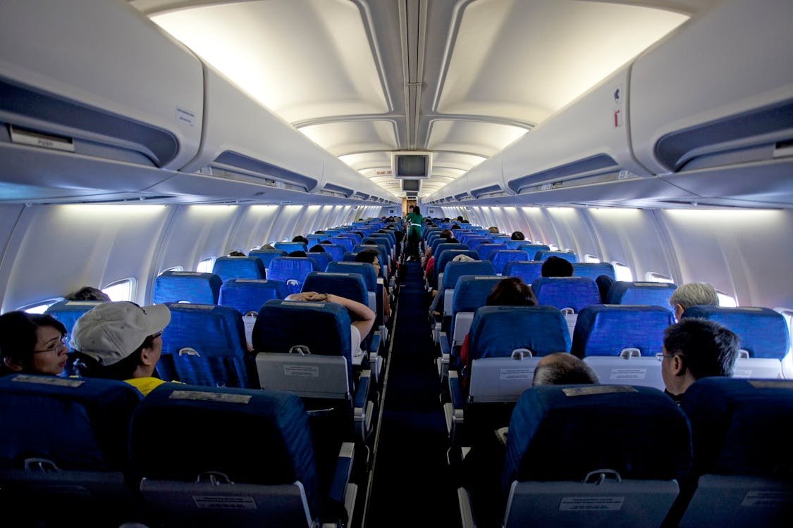 Interior of an airplane