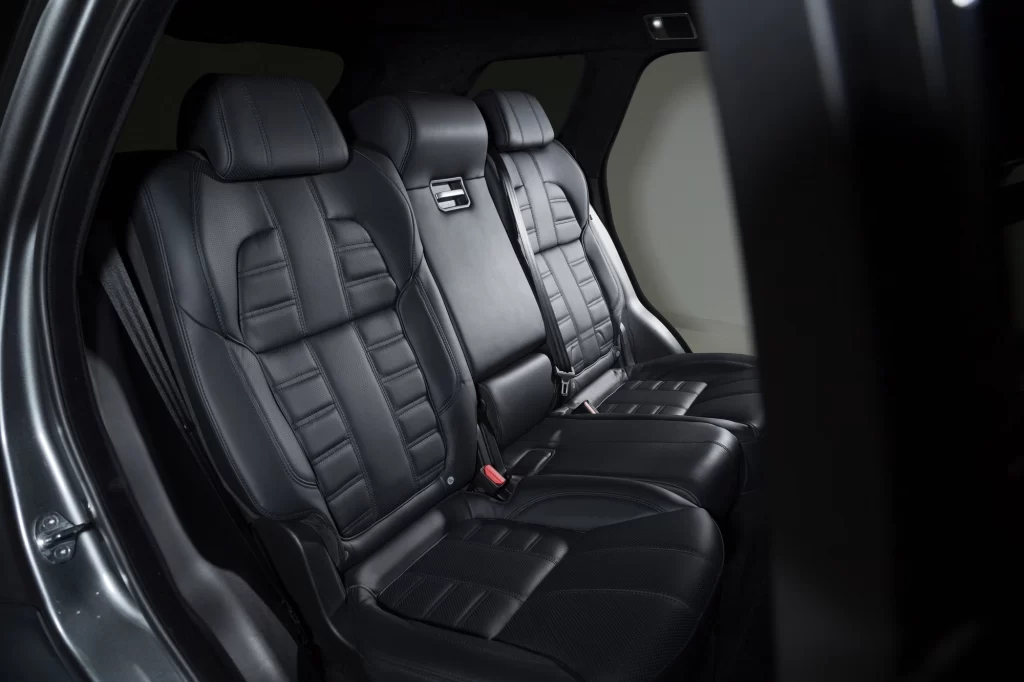 close-up of leather car seats