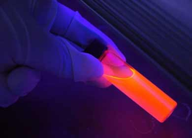 glow-in-the-dark resin cure for coating