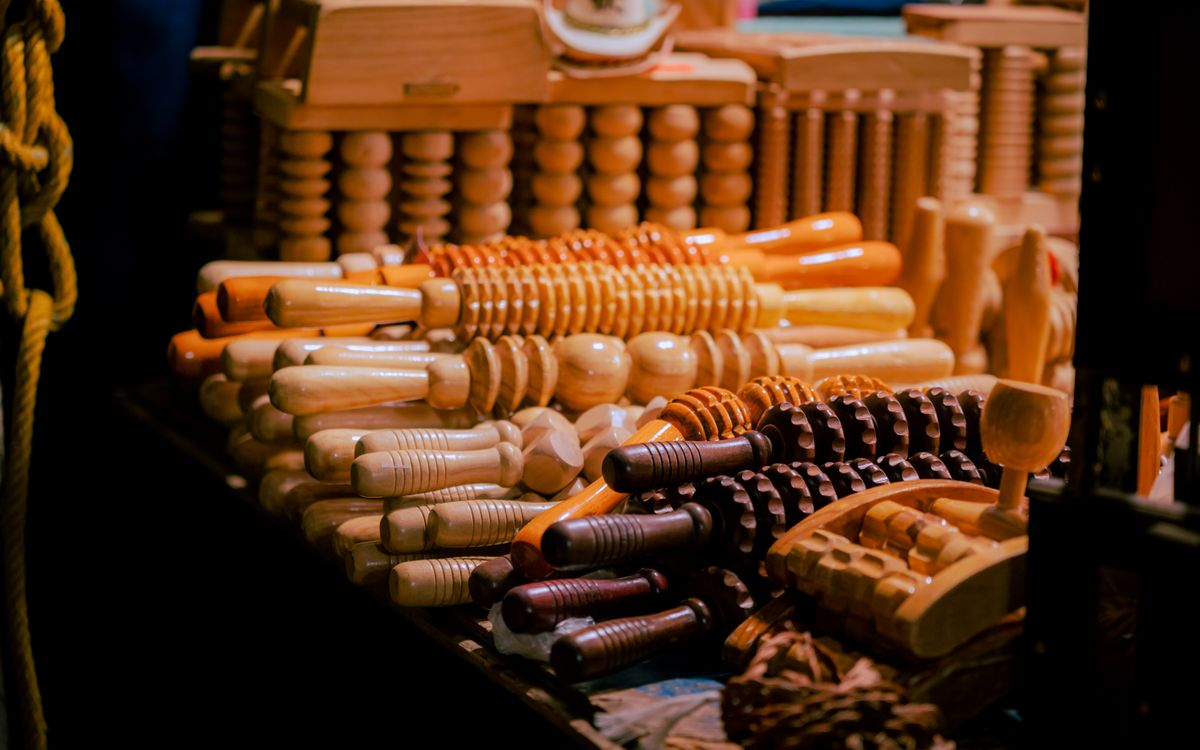 Wooden massage tools