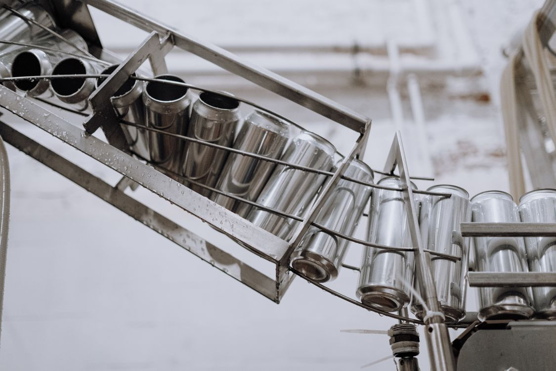 Steel equipment in a factory